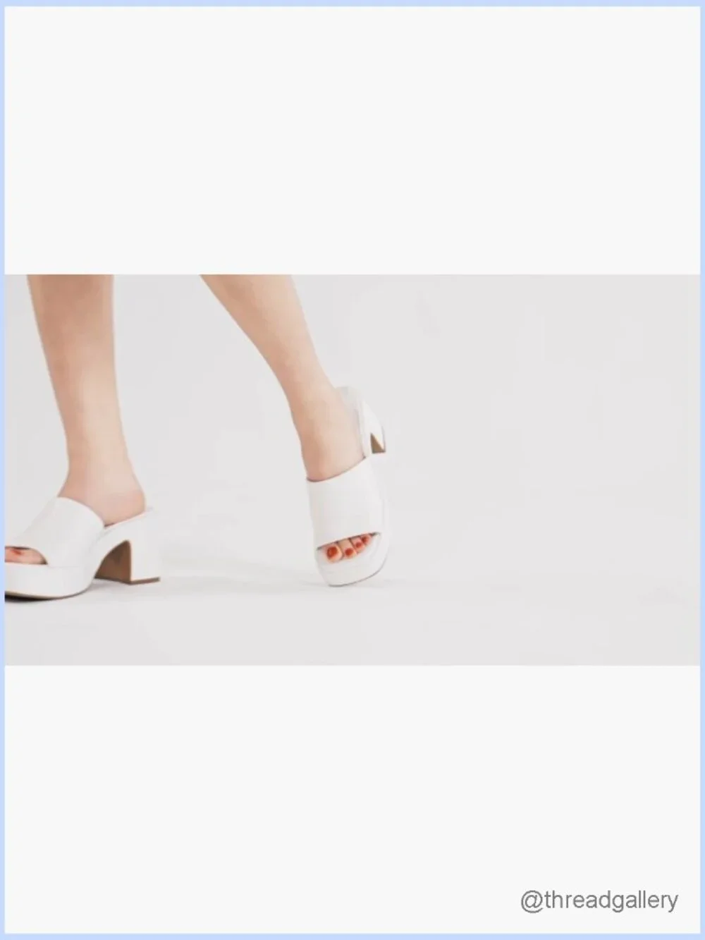 Chunky Platform Heels Square Open Toe Slip On Block Heel Sandals